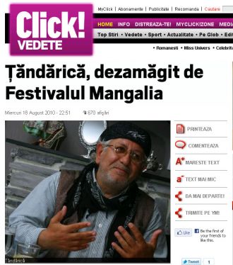 Tandarica dezamagit de festivalul Mangalia