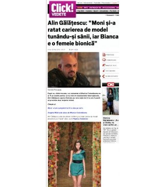 Alin Gălăţescu: "Moni şi-a ratat carierea de model tunându-şi sânii, iar Bianca e o femeie bionică”