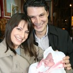 Livia Dila si-a botezat fetita