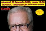 RADU BELIGAN va invita la CONFESIUNI DESPRE VIATA SI ARTA pe 30 ianuarie la Palatul Copiilor