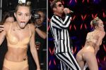 FOTO. Miley Cyrus, show scandalos la MTV VMA 2013. Fosta vedetă Disney, aproape dezbrăcată.