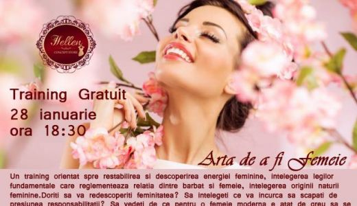 Training "Arta de a fi femeie" - 28 ianuarie, ora 18:30