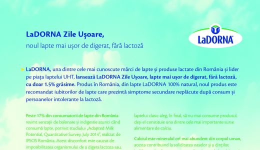 Noul lapte mai usor de digerat, fara lactoza