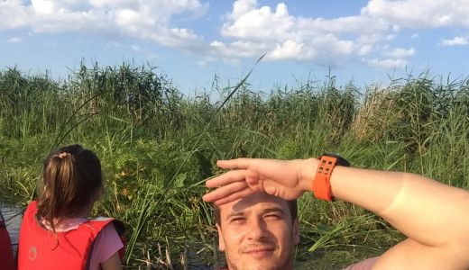 Dan Cruceru, peripetii cu familia in Delta