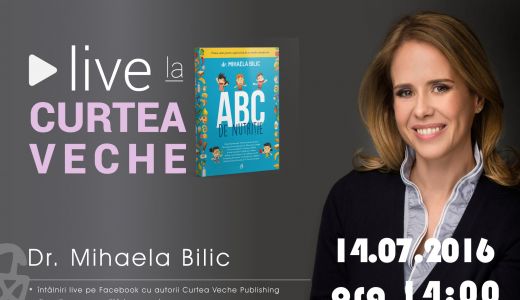 Mihaela Bilic lanseaza live pe Facebook prima carte de nutritie pentru copii