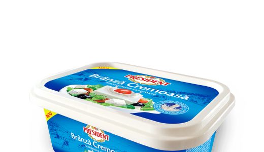Noua Branza Cremoasa PRESIDENT, textura fina si gust plin de lapte