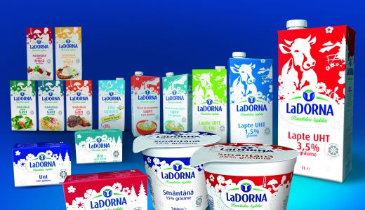 LaDORNA se relansează cu o nouă identitate vizuală pentru toate gamele de produse lactate
