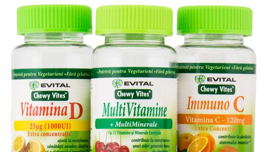 Evital te invita sa te bucuri de viata cu noile vitamine Chewy Vites!