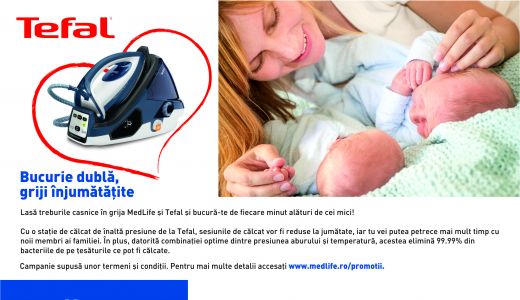 Tefal și MedLife te ajută să te bucuri de cele mai frumoase clipe alături de bebelușii tăi