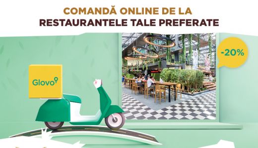 Cu ParkLake și Glovo ai 20% discount la comenzile pentru acasă!