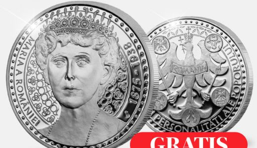 CASA DE MONEDE oferă GRATUIT românilor o medalie aniversară cu ocazia a 145 de ani de la nașterea Reginei Maria a României
