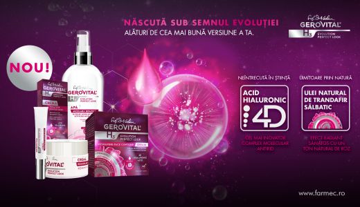 Farmec marchează aniversarea a 10 ani Gerovital H3 Evolution prin lansarea extensiei de gamă Perfect Look