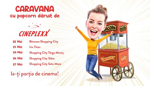 Invitația la cinema vine cu popcorn gratuit oferit de Cineplexx