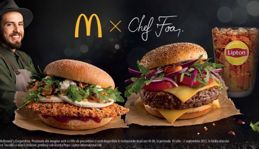 McDonald’s lansează doi burgeri premium, ediție limitată în colaborare cu Chef Foa