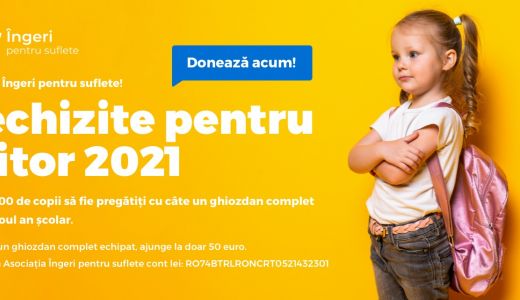 Asigură educația unui copil cu un ghiozdan pregătit de școală