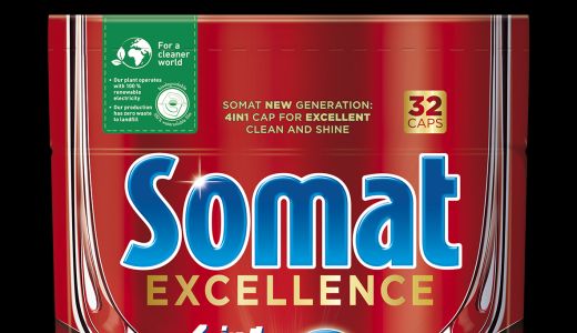Somat Excellence 4în1, noua formulă revoluționară pentru vase curate și strălucitoare