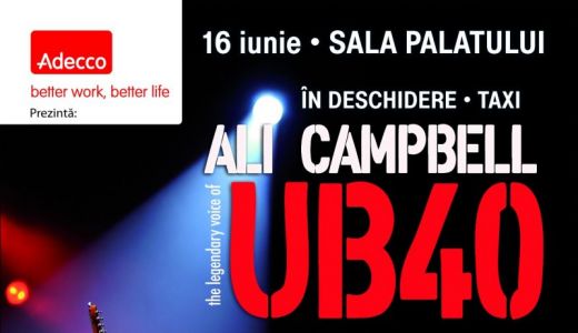 CONCURS! Câştigă bilete la concertul Ali Campbell de la Sala Palatului.