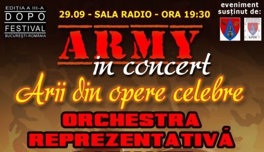 “Army in Concert” la Sala Radio pe 29 septembrie.