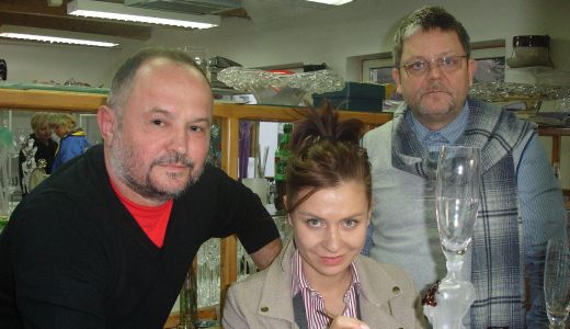 Adina Buzatu a luat lectii de la un faimos mester sticlar