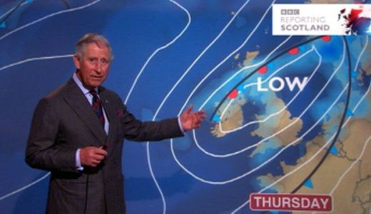 Moment inedit în Marea Britanie: Prinţul Charles a prezentat buletinul meteo la televizor.