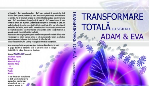Transformarea totala prin sistemul ADAM & EVA, un nou stil de viata!
