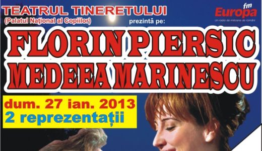 FLORIN PIERSIC: aniversare la Palatul Copiilor cu doua reprezentatii STRAINI IN NOAPTE pe 27 ianuarie