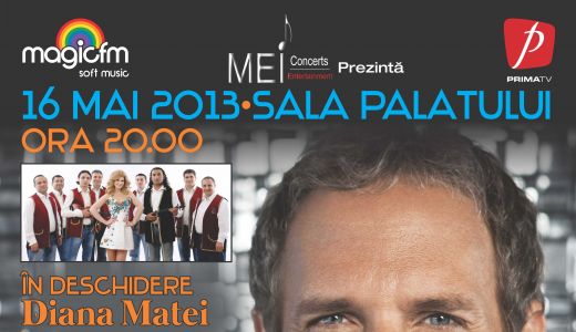 Diana Matei canta in deschiderea concertului lui Michael Bolton din 16 Mai, Sala Palatului