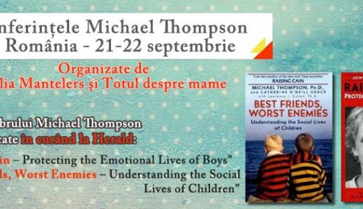 Renumitul psihoterapeut Michael Thompson vine în România.