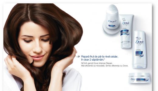 Bucura-te de un par mai puternic si mai stralucitor cu noua gama Dove Intense Repair