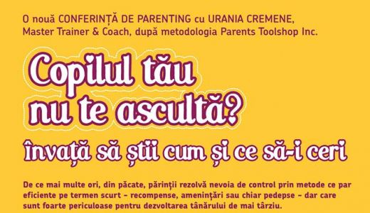 O noua conferinta de parenting marca Urania Cremene la Bucuresti