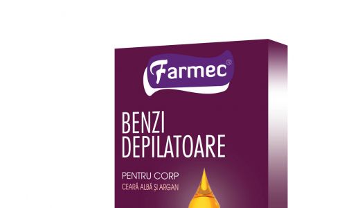 Noi produse pentru depilare de la Farmec: Benzile depilatoare cu ceara alba si argan pentru fata si corp