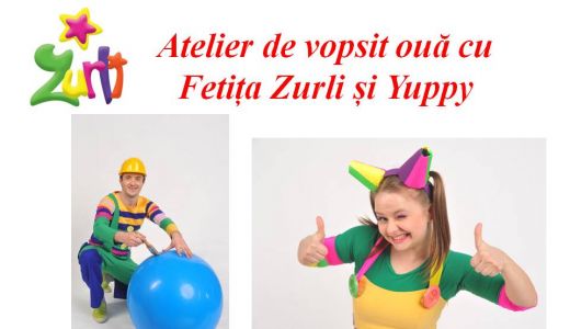 FETITA ZURLI SI YUPPY VA INVITA LA ATELIERUL OUALOR VOPSITE ZURLI