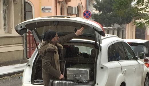Catalin Botezatu infrunta gerul cu stil!